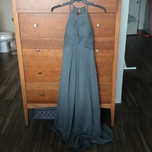 AW BRIDAL gray bridesmaids dress